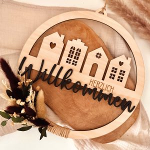 Laserdatei – Türkranz "Herzlich Willkommen"