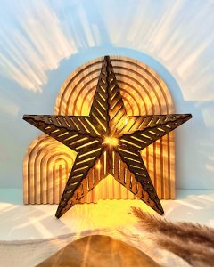 Laserdatei – Weihnachtssterne "für Lichterketten" - 30cm & 55cm