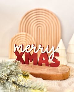 3D-Druckdatei - STL & 3MF "Merry XMAS" Schriftzug