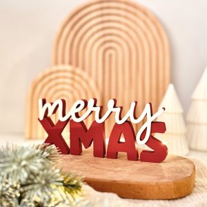 3D-Druckdatei - STL & 3MF "Merry XMAS" Schriftzug