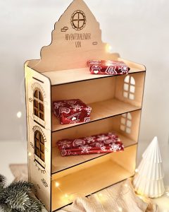 Laserdatei - Häuserregal Grachtenhaus - Adventskalender
