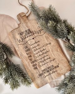 Laserdatei Gravur SVG – „Weihnachten Rezept“