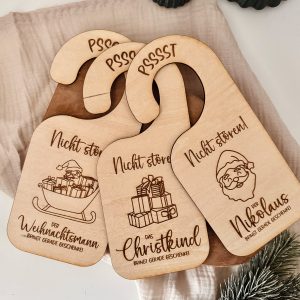Laserdatei SVG – Türschilder Weihnachten „Nicht stören“