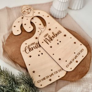 Laserdatei SVG – Türanhänger Weihnachten „Nuckel abgeben“