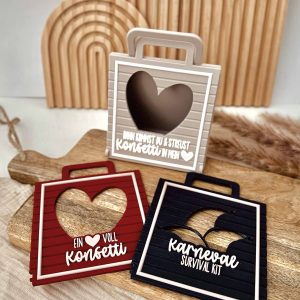 3D-Druckdatei STL&3MF - Geschenktasche Karnevalsliebe