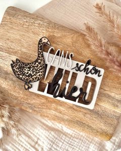 3D-Druckdatei STL&3MF - GANS schön wild hier