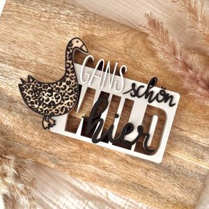 3D-Druckdatei STL&3MF - GANS schön wild hier