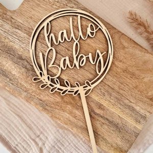 Laserdatei SVG – Caketopper „Hallo Baby“