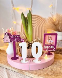 3D-Druckdatei STL & 3MF - Tischring - Geburtstagsedition