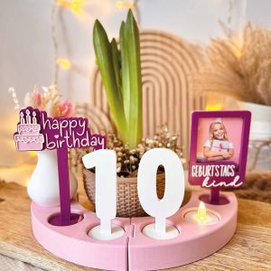 3D-Druckdatei STL & 3MF - Tischring - Geburtstagsedition