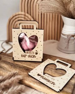 Laserdatei SVG - Geschenktasche Liebe & Valentinstag