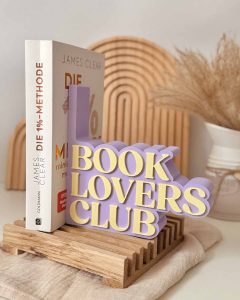 3D-Druckdatei STL & 3MF - Buchstütze "Book Lovers Club"