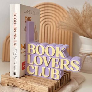 3D-Druckdatei STL & 3MF - Buchstütze "Book Lovers Club"