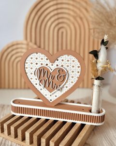 3D-Druckdatei Geldgeschenk zur Hochzeit - Aufsteller Mr & Mrs