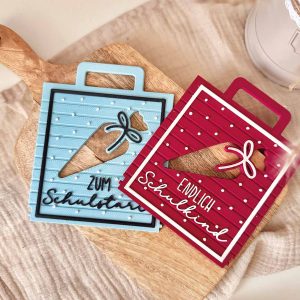 3D-Druckdatei STL&3MF - Geschenktasche Schulstart