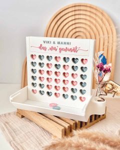 3D-Druckdatei STL & 3MF - 4 Gewinnt als Hochzeitsgeschenk