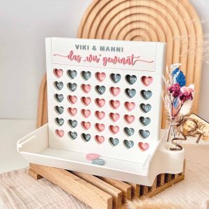 3D-Druckdatei STL & 3MF - 4 Gewinnt als Hochzeitsgeschenk