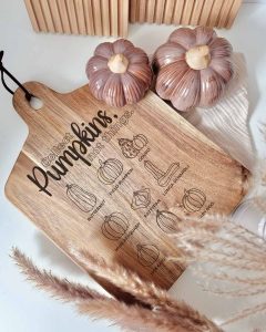 2 in 1: Laserdatei / Plotterdatei SVG – Herbst „Collect pumpkins, not things"