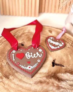 3D-Druckdatei STL & 3MF - Lebkuchenherz  | Oktoberfest Anhänger mit Sprüchen