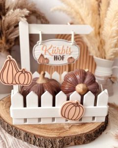 3D-Druckdatei Geschenkbox | Zaunbox - Herbst | Kürbishof