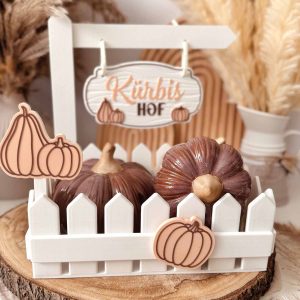 3D-Druckdatei Geschenkbox | Zaunbox - Herbst | Kürbishof