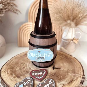 3D-Druckdatei Männergeschenk - Holzfass für Bierflasche