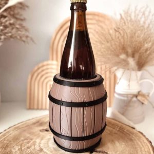 3D-Druckdatei Männergeschenk - Holzfass für Bierflasche